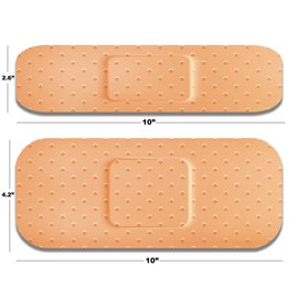 2 Pack Assorted - 10" Big Band Aid Car Bumper Sticker Large Funny Bandage Vinyl Decal for Cars Truck