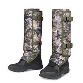 QOGIR Snake Gaiters for Hunting: Durable Snake Guards, Snake Gaiter Leggings for Men & Women, Snake Bite Protection for Lower Legs, Snake Proof Gaiters with Adjustable Size (Mountain Camouflage)