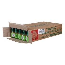 TABASCO Brand Green Jalapeno Pepper Sauce, Mild Hot Sauce, Mini Glass Bottles, Balanced Flavor, Crisp & Zesty Jalapeno Sauce, Great on Mexican Dishes & More, 1/8 Oz Mini Bottles (Pack of 144)