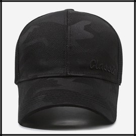 White Fang CZA183 Camouflage Mesh Hat, Cap, Casual, Outdoor, Leisure, Men's, Women's,, Black