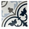 Tenedos Provenza Square 8x8 Gray White Blue Compact Porcelain Floor