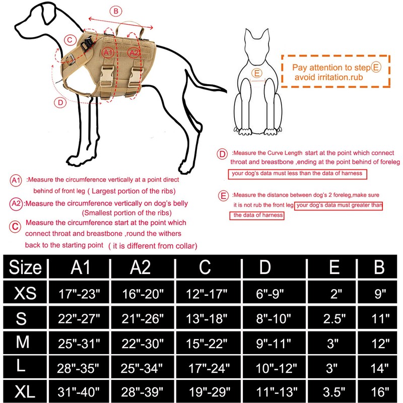 ICEFANG Tactical K9 Operation Harness,6X Buckle,Working Dog MOLLE Vest with