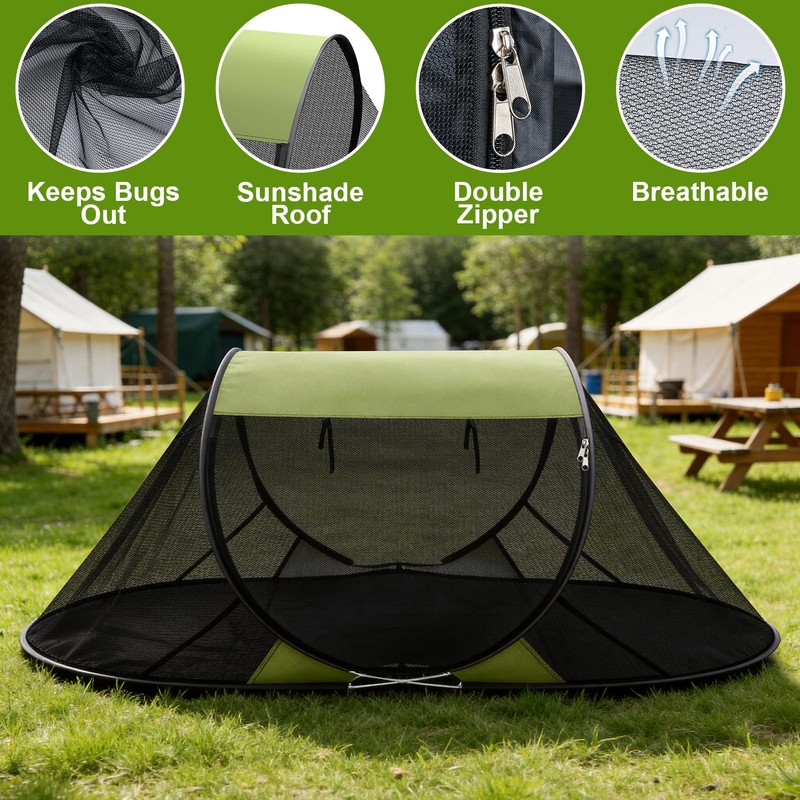 Pop-Up Mosquito Net Tent for Camping, Instant 1 Person Bug