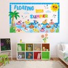 Summer Bulletin Board Classroom Decorations Floating into Summer Paper Cutouts