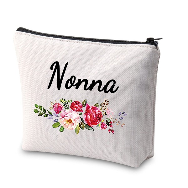 Nonna Makeup Bag Grandma Gift Grandma Nonna Cosmetic Bag Best Nonna Ever Mema Grandma Nonna Nonna Gift, beige, Toiletry bag