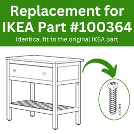Spare Hardware Parts Cabinet, Sideboard, Dresser, Chest, Wardrobe, Drawer Screw (Replacement for IKEA Part #100364) (Pack of 10)