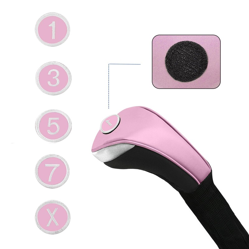 Andux 3Pcs/Set PU Golf Wood Club Head Covers 460cc Driver