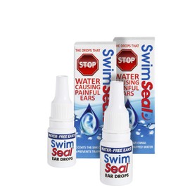 SwimSeal Twin-Pack All Natural Protective & Ear Clearing Drops for Daily Use Rather Than Alcohol Drops or Earplugs. Avoids Earache from Swimming, Scuba, Diving, Surfing & Triathlons for All Ages