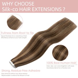 20 + 40 Pieces Real Hair Tape Extensions