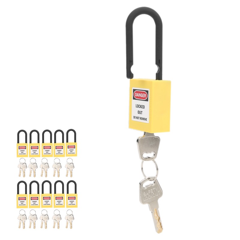 10 Sets 38mm Lockout Lock Dustproof Nylon Industrial Engineering Insulation