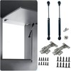 120N Black Cold-Rolled Steel Hydraulic Support Rod, Suitable for Upward-Opening