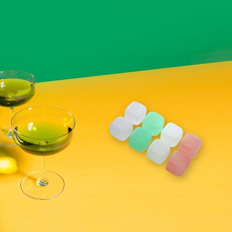 Fackelmann 49358 Reusable Plastic Ice Cubes, Reusable Ice Cubes, Freezer