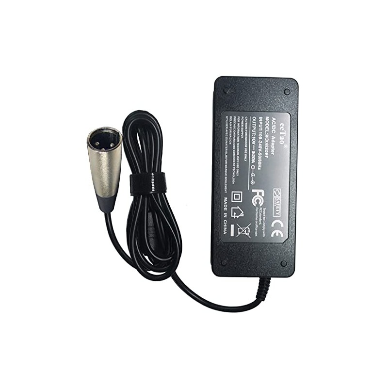 eeTao 3-Pin XLR AC/DC Adapter Charger Compatible with Hoveround MPV