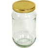 Tala 10A13344 Einmachglas mit goldfarbenem Schraubverschluss, 454 g, Glas, Klar/Gold,
