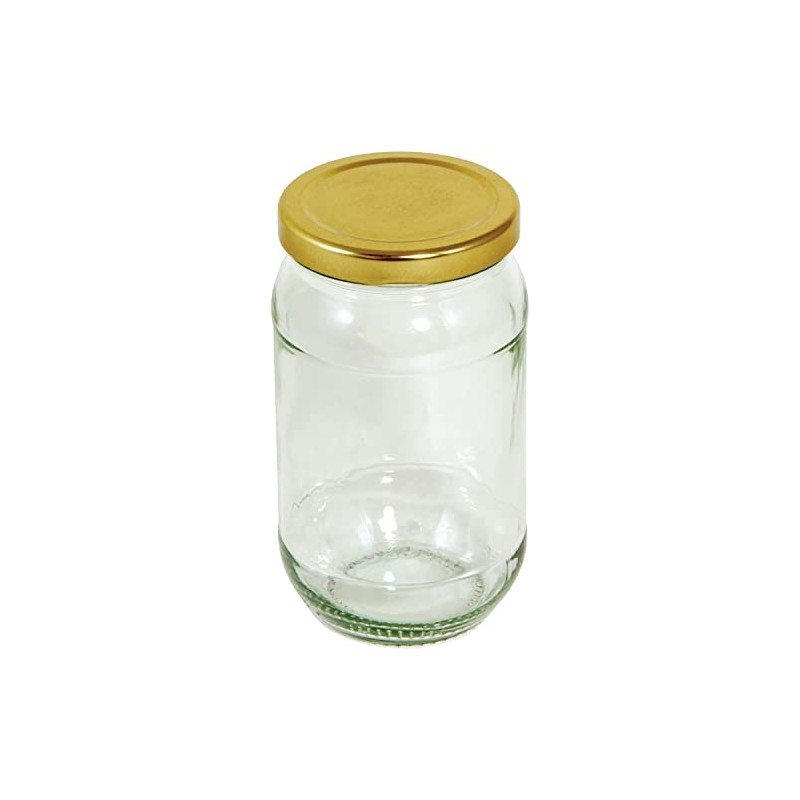 Tala 10A13344 Einmachglas mit goldfarbenem Schraubverschluss, 454 g, Glas, Klar/Gold,