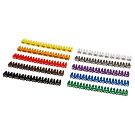 MC POWER Cable Marker Clips | Printed 0-9 100 Pack for Cables up to 6mm | Number Marking and Tidy
