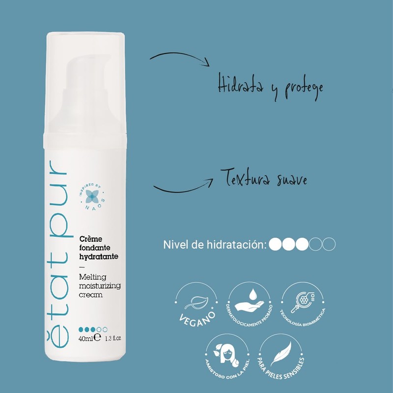 Etatpur Melty Moisturizing Cream, 1.4 fl oz (40 ml), Milky