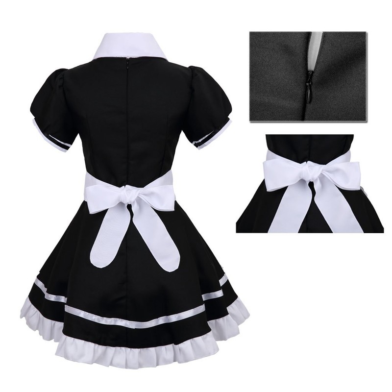 Colorful House Women's Cosplay French Apron Maid Fancy Dress Costume