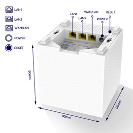 Tenda Nova Mesh WiFi System MW12 - Covers up to 6000 sq.ft - Tri-Band AC2100 Whole Home WiFi Mesh System - Gigabit Mesh Router for 100+ Devices - Dual-Band Mesh Network - 3 Gigabit Ports - 3-Pack