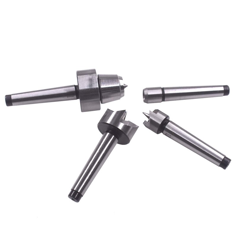 HGC 4 Pcs MT1 Steel Wood Lathe Live Center Drive