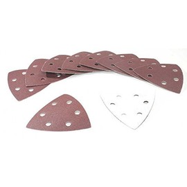 100 Sheets Velcro Sanding Triangles for Tri-Base Sander – 6 Holes Grain 80/DELTA SANDER/SANDING Triangles/93 x 93 x 93 mm Sandpaper
