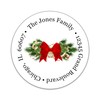 Custom Round Return Address Gloss Labels - Christmas Theme -