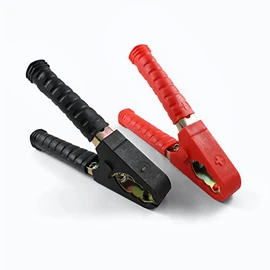 Autowiring Extra Heavy Duty Jump Lead Booster Leads Cable Clips 1000 AMPS Peak Rating Crocodile Clamp (Pair (1x Red 1x Black))