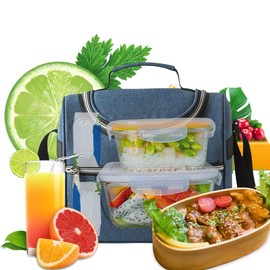 FAVORTALK Lunch Bag Women Girls Lunch Box with Adjustable Shoulder Strap Waterproof Stylish Tote Bag for Work, School, Picnics, 11614