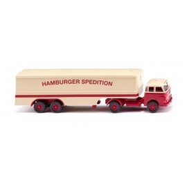 Wiking 51329 MAN Pausbacke Box Semitrailer Hamburger Spedition 1960-67 HO Gauge