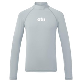 Gill Junior ZenZero Rash Guard Vest Top - Long Sleeve with 50+ UPF Sun Protection for Watersport (White, JL)