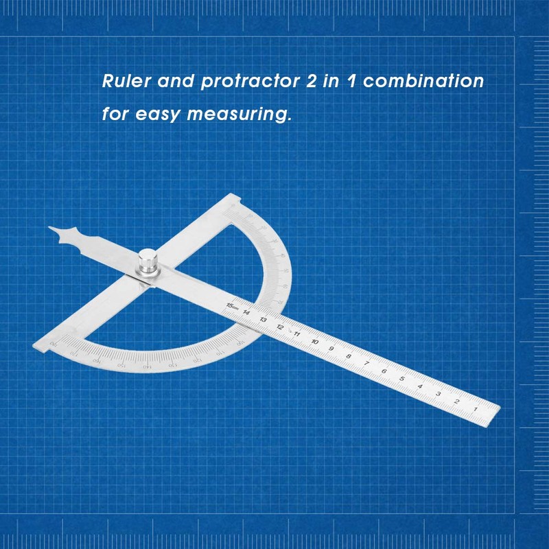 Angle Protractor, Angle Finder Ruler Clearly Display Stainless Steel Material