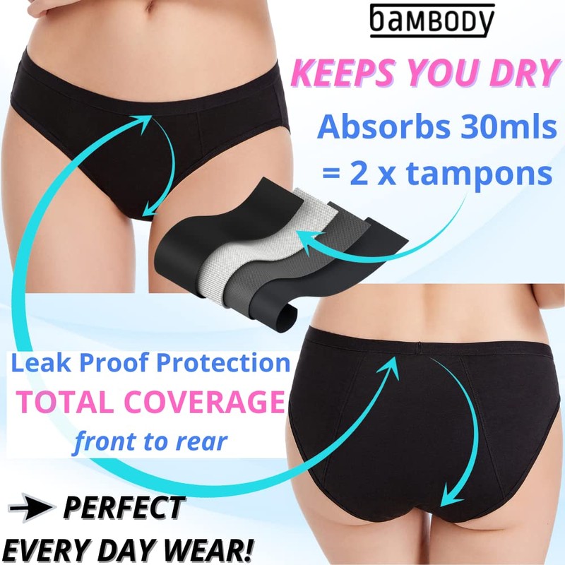 Bambody Bambody Absorbent Brief: Super Comfy Period Panties - 3