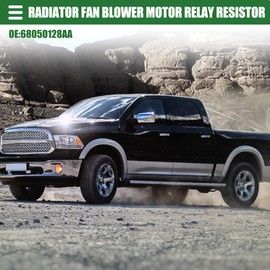 Motoforti Radiator Fan Blower Motor Relay Resistor Resistance, Engine Cooling Fan Motor Wiring Harness, for Dodge Charger, Plastic, No.68050128AA, Black