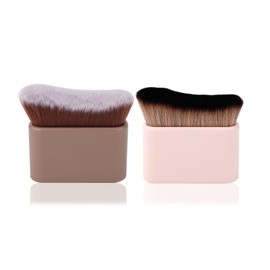 2pcs Self Tanner Brush, Self Tanning Brush for Self Tan Brush for Body Makeup Brush Large Suncreen Foundation Applicator for Blending Liquid Foundation Body for Kabuki Face Legs (Flesh Pink, Pink)
