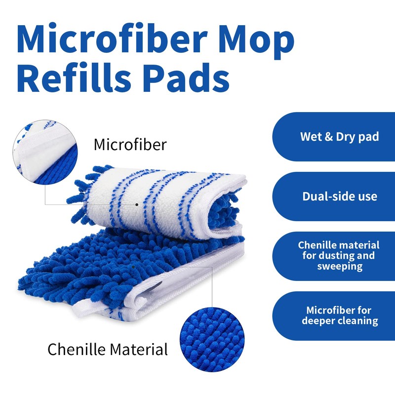 2 Pack Flip Mop Refills Compatible with O Cedar Mop,