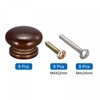 sourcing map Round Wood Knobs, 8pcs 33x23mm Pull Handles for