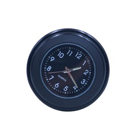 ANCLLO Car Dashboard Clock, Classic Small Round Table Onboard Quartz Clock with Illuminated Light, Mini Clock for Car Decoration, High Quality Electroplating Process, Durable, Black