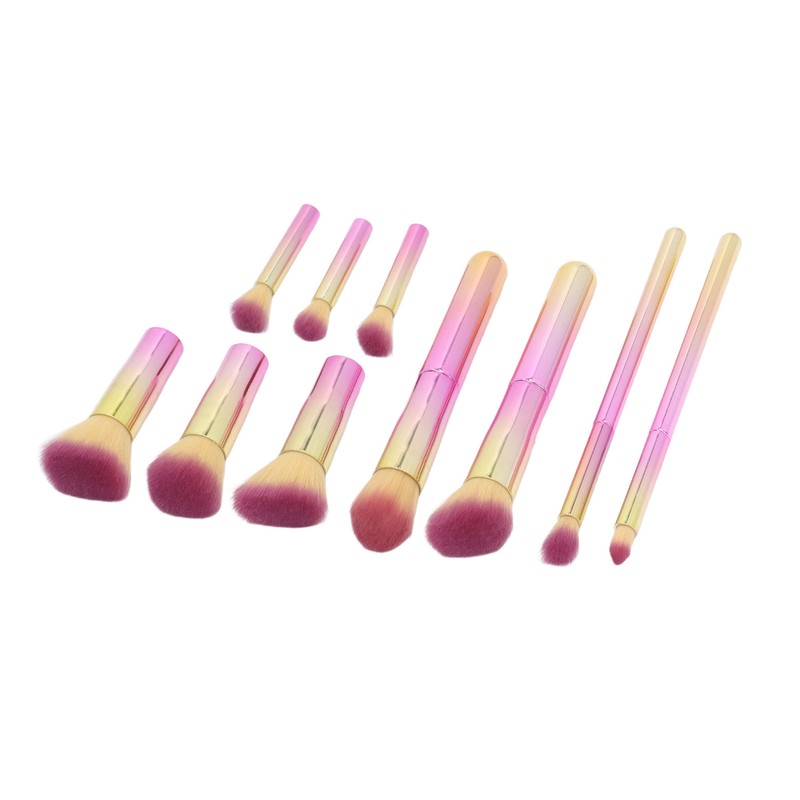 10PCS Travel Makeup Brushes Detachable Handle Powder Brush Set for
