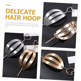 Baluue Elegant Heart Decorative Hair Stick Metal Bun Holder Clip for Women Long Hair Hair Accessories