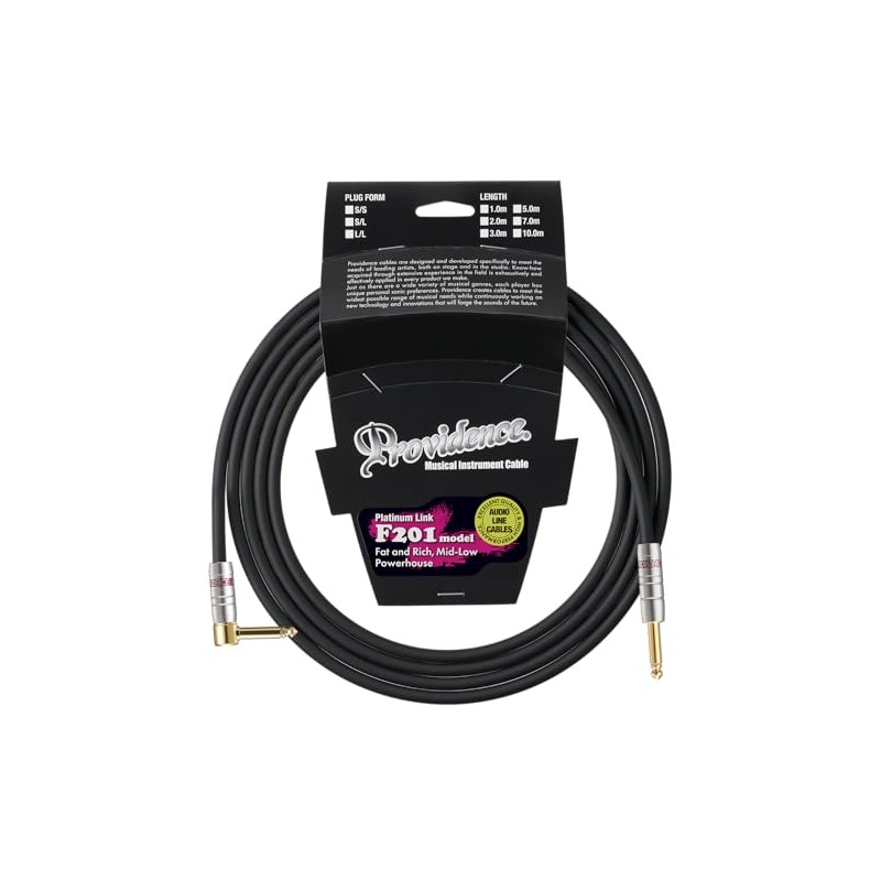 Providence F201 Shielded Cable 10m S/L Plug (Straight/L Type)