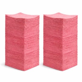 Angel-in-Armor Red Shop Towels (14”x14”) – 500 Unit Box of Lint-Free Cotton Shop Towel Cleaning Rags – Durable Shop Rags for Auto, Garage, Industrial, and Commercial Use