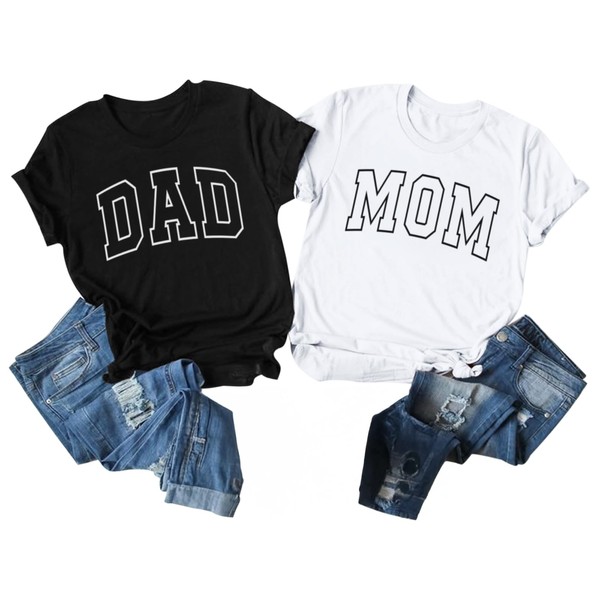 Pairxily Dad Mom Shirt Matching Shirts for Couples Pregnancy Announcement