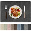 Enaskv Faux Leather Heat Resistant Placemats Set of 4 –