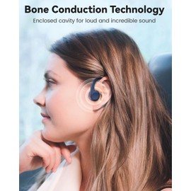 MONODEAL Knochenschall Kopfhörer Bluetooth 5.3 Open Ear Kopfhörer, Typ-C Ladeanschluss, IPX6 wasserdichte Knochenschall Kopfhörer, Bone Conduction Headphones für Läuft Fitness