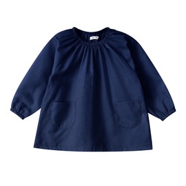 JACKIE&YORK Smock Long Sleeve Kindergarten Nursery Children's Playwear Playwear (80 90 100 110 120 130), solid blue
