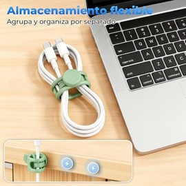 Organizador de Cables de Datos,Cord Cable Organizer，Bridas de Silicona Multifuncionales，2026 Brid...