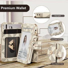 M-Plateau Card Cases, Leather Card & ID Cases,Credit Card Holder Wallet Small Card Case Wallet: Wallet Women Small Premium PU Leather, Slim Wallet for Travelling (off White)