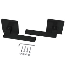 Avalon 0631 - Dummy (French Closet) Door Handles Levers NO Latch Mechanism in Matte Black Finish (Set of 2)