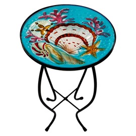 Jaco of America, Inc. Glass Nautical Accent Table (Seashell)