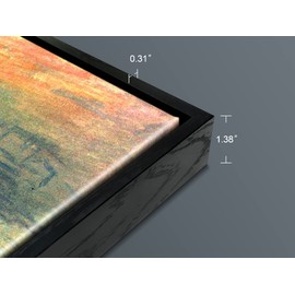 Wieco Art Impression Sunrise Modern Framed Canvas Wall Art Canvas Prints of Claude Monet Oil Paintings Reproduction Seascape Artwork Sea Pictures on Canvas for Home Decorations